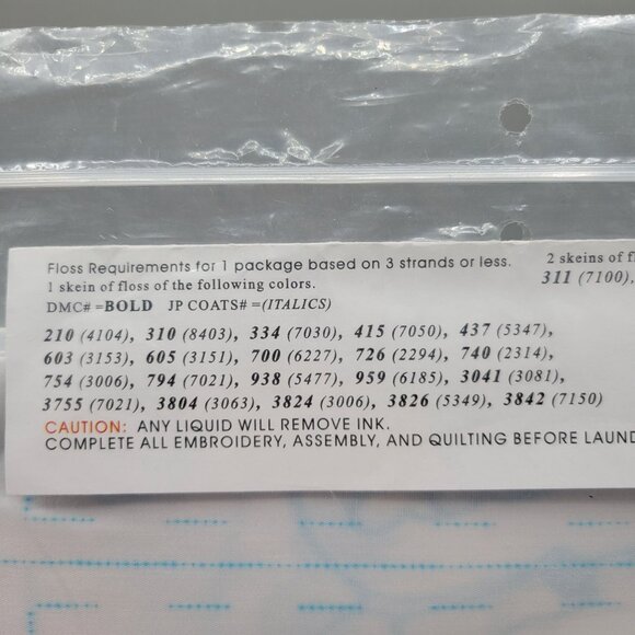 Jack Dempsey Needle Art Nursery Quilt Squares 9" Girls Pattern #21 Two Packs - Picture 7 of 8